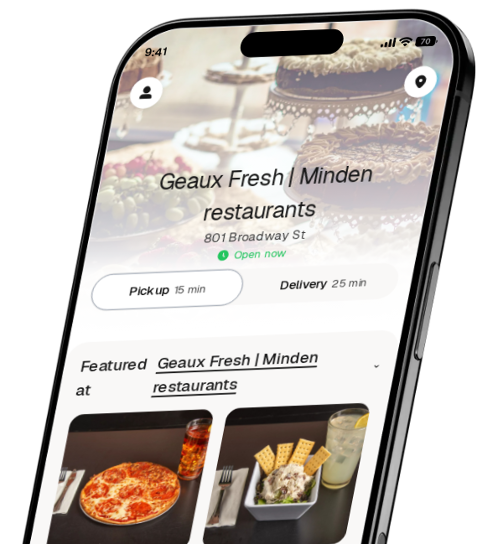 Geaux Fresh | Minden restaurants app preview